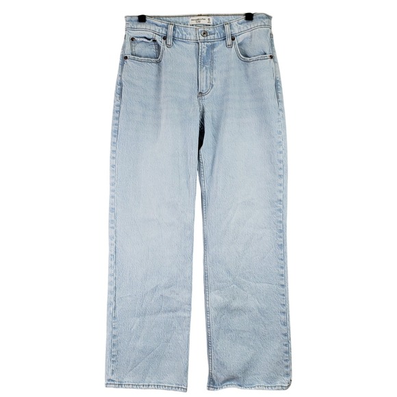 Abercrombie & Fitch Denim - Abercrombie & Fitch The Baggy Low Rise Jeans Womens 26/2S Light Wash Y2K Skater